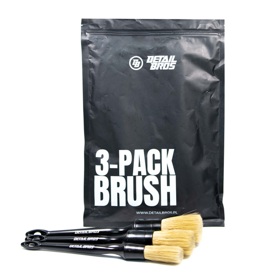 3-Pack Brush - Zestaw 3 Pędzli do czyszczenia samochodu