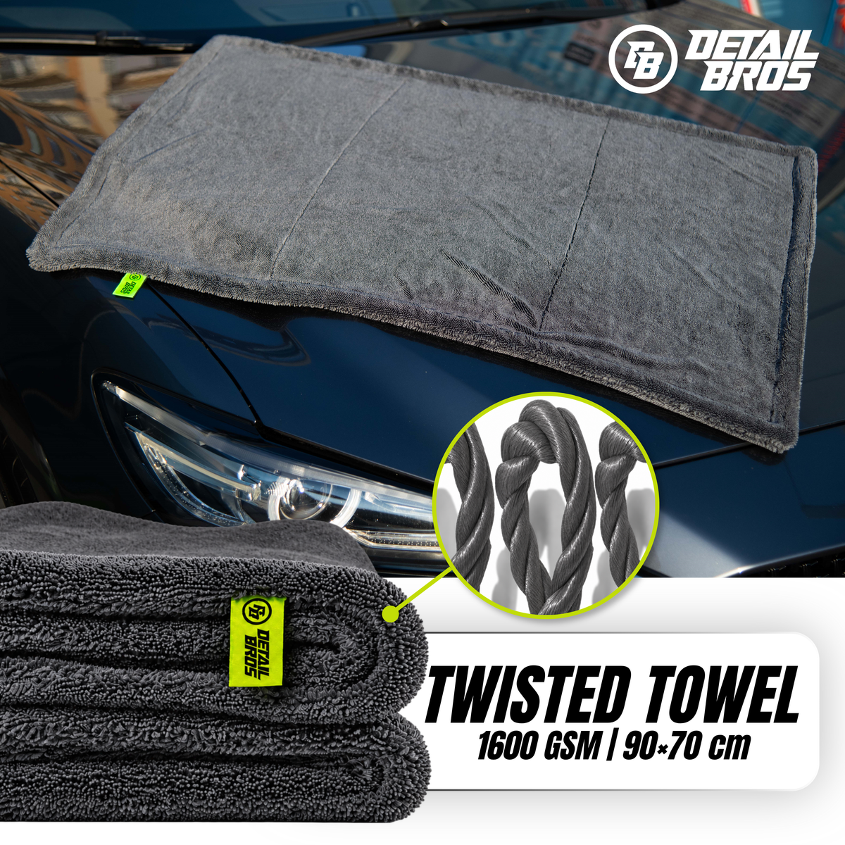 Twisted Towel - Double-sided car drying towel 90x70cm 1600GSM