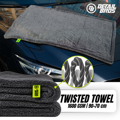 Twisted Towel - Double-sided car drying towel 90x70cm 1600GSM