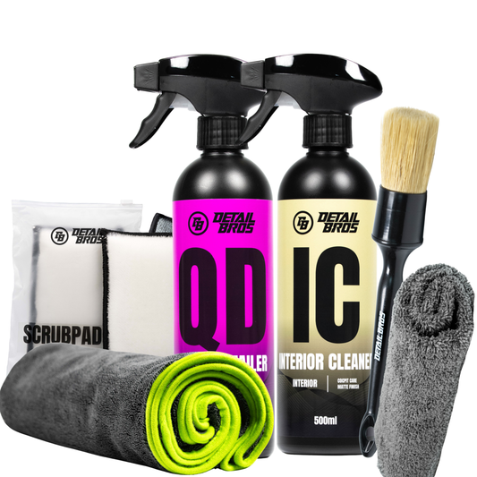 Zestaw Prezentowy - Dry Towel+Quick Detailer+Interior Cleaner+ScrubPad+Brush 24mm+Classic Microfiber