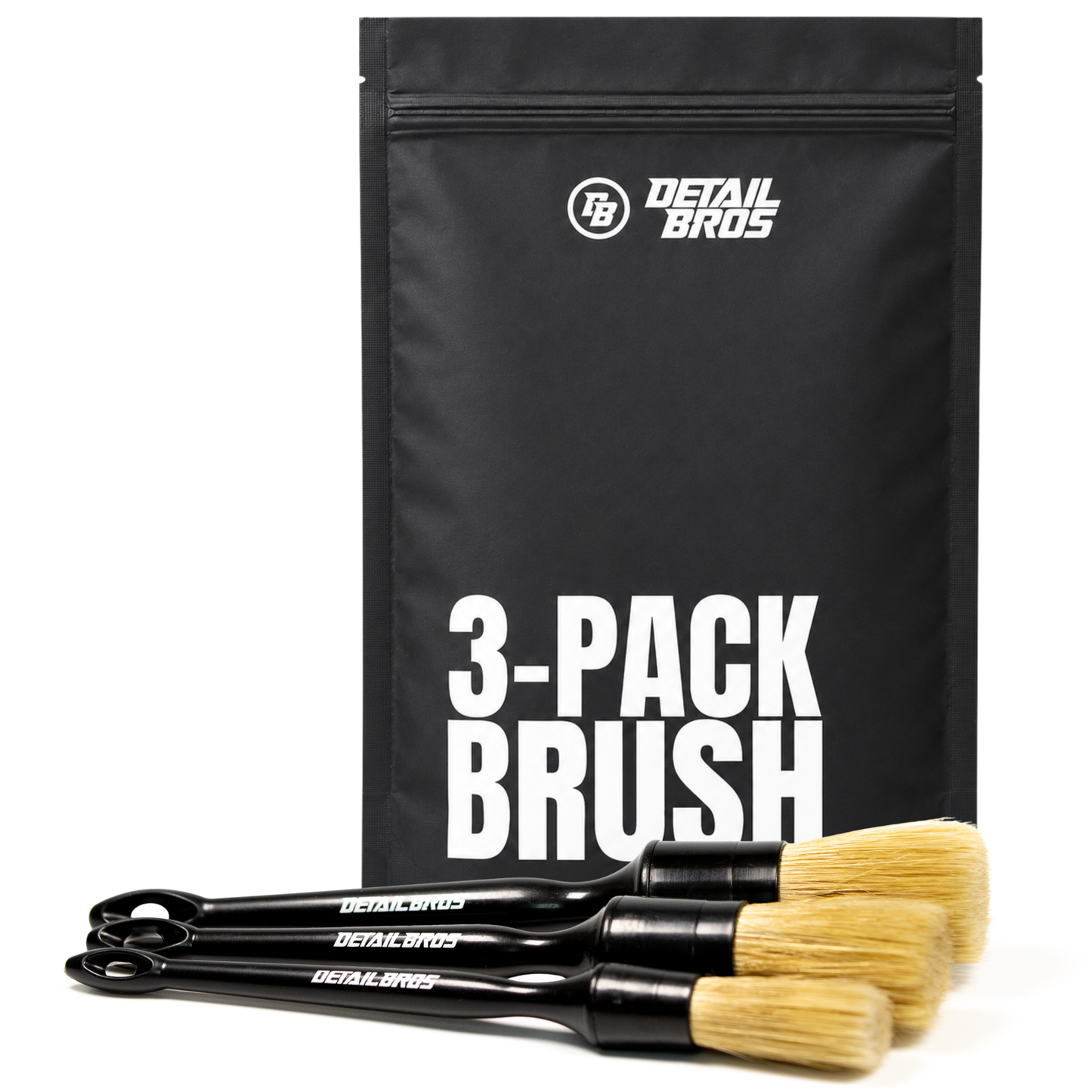 3-Pack Brush - Zestaw 3 Pędzli do czyszczenia samochodu