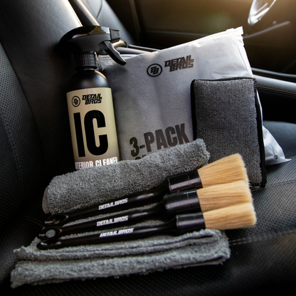 3-Pack Brush - Zestaw 3 Pędzli do czyszczenia samochodu